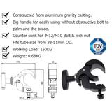 Ultralite Coupler, Speed Coupler, schwarz, M12-Schraube für Rohre 38-51mm, Code: KCP-810B, mit TÜV