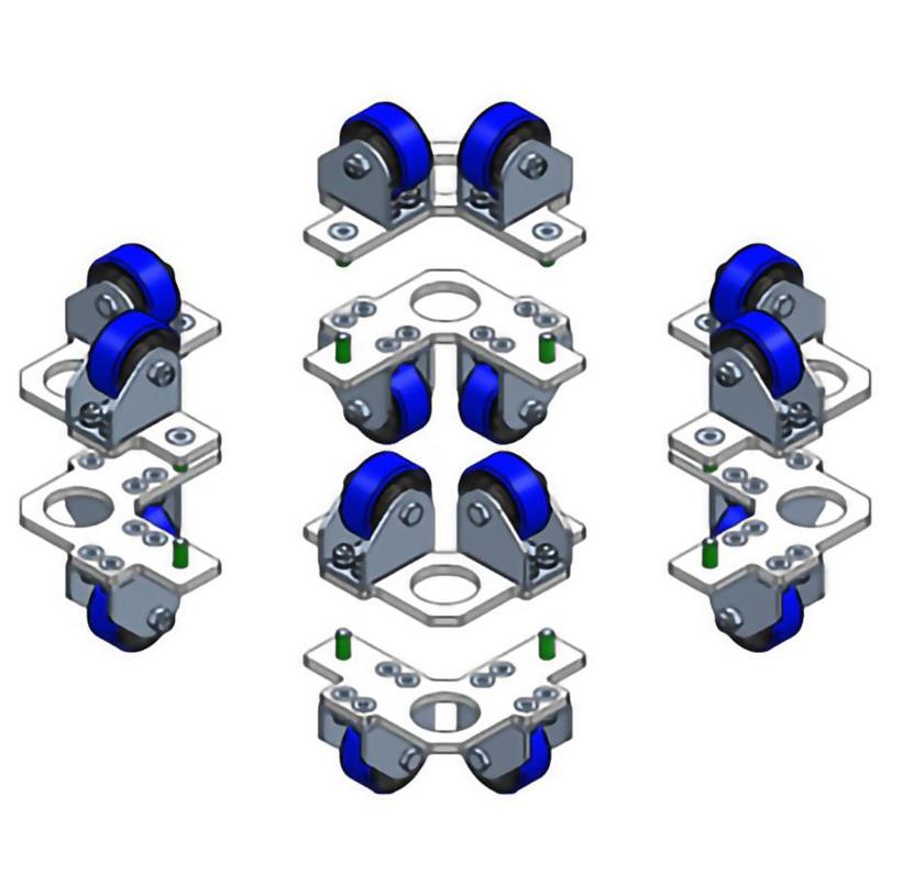 Litec MTS52K02 Wheel set for sleeve block - Set of 8 pcs