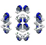 Litec MTS52K02 Wheel set for sleeve block - Set of 8 pcs