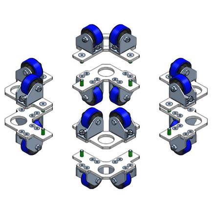 Litec MTS52K02 Wheel set for sleeve block - Set of 8 pcs