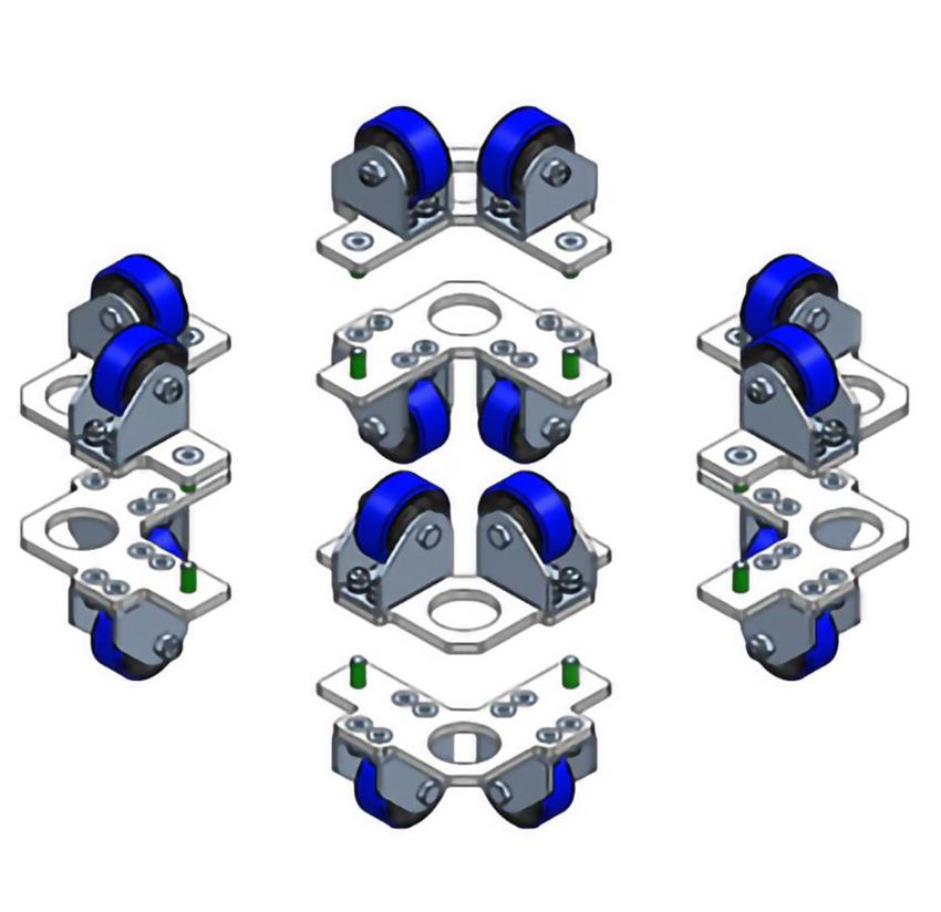 Litec MTS52K02 Wheel set for sleeve block - Set of 8 pcs