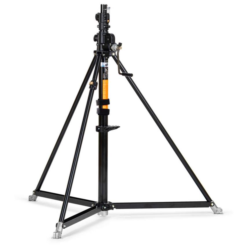 MANFROTTO BLACK STAINLESS STEEL SUPER WIND UP STAND max. Höhe: 366cm, max. Belastung: 80kg *AUSSTELLUNGSSTÜCK*