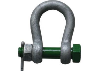 Schäkel Green Pin® hochfest, geschweifte Form, feuerverzinkt durchgeh.Bolzen, Mutter, Splint, 4.75T Tragfähig.Gütekl.3 -E