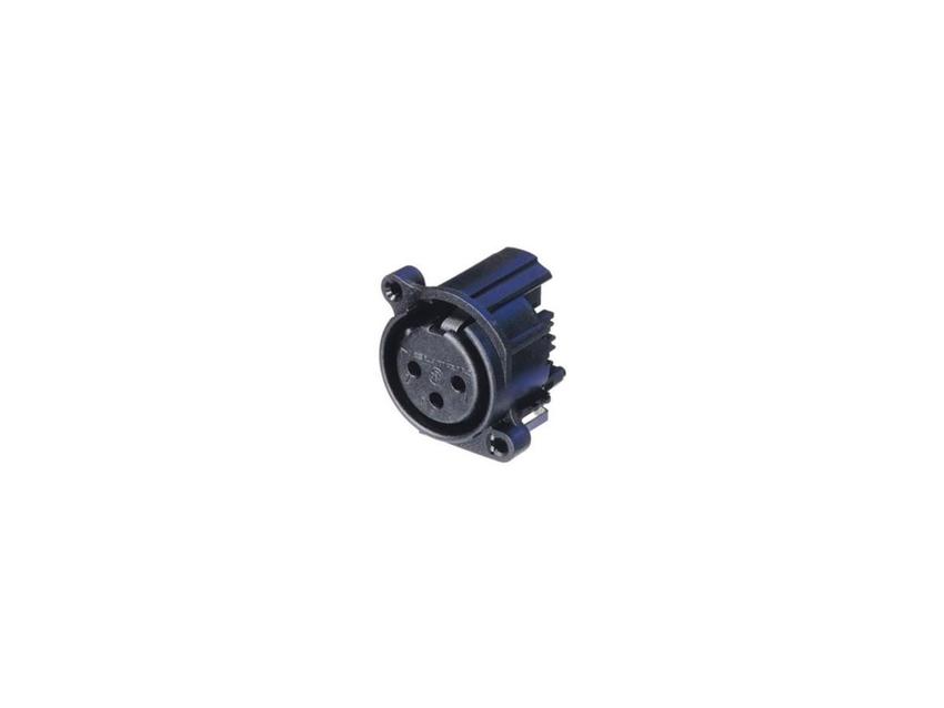 Neutrik 3pol-XLR Chassisbu., Erdung: Geh. des Gegenst. mit Pin 1 & Front Panel, linksseitige Leiterpl., Rückhaltefeder