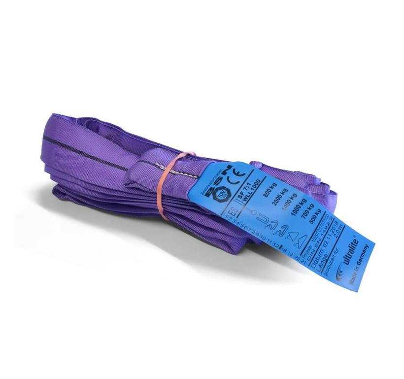 Ultralite Rundschlinge 1000kg, Umfang: 4m, VIOLETT nach DIN EN 1492-2 (DIN 61360), Nutzlänge: 2.0m