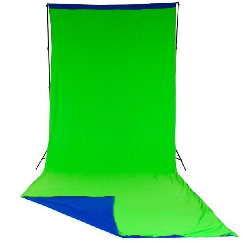 Lastolite Chromakey Textilhintergrund Grün/Blau 300x700cm mit Schlaufe (ohne Stativ/Querstange)