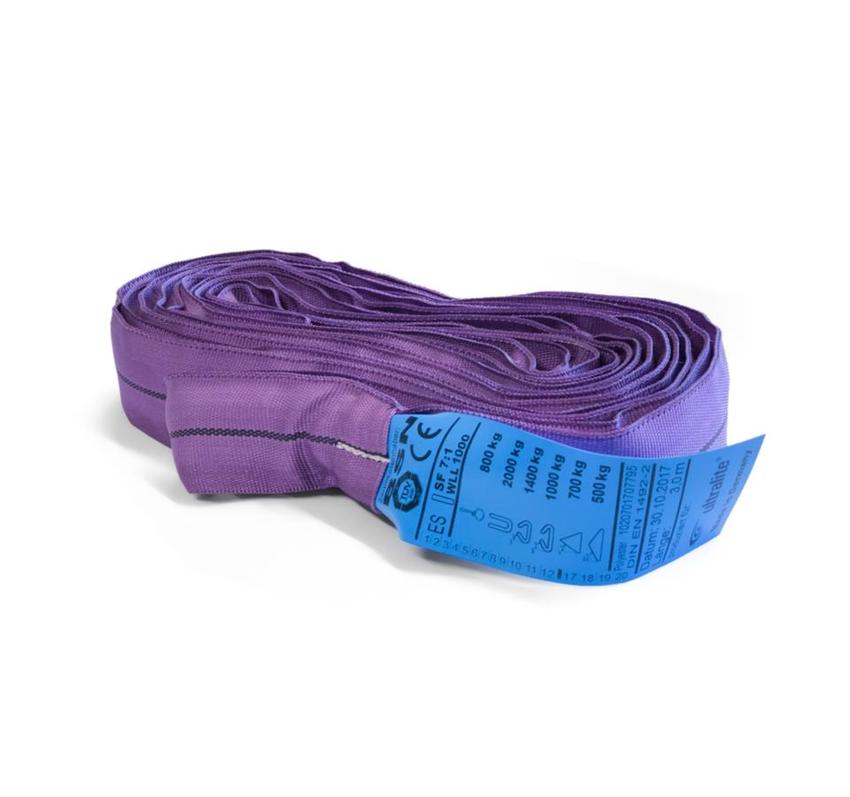 Ultralite Rundschlinge 1000kg, Umfang: 6m, VIOLETT nach DIN EN 1492-2 (DIN 61360), Nutzlänge: 3.0m