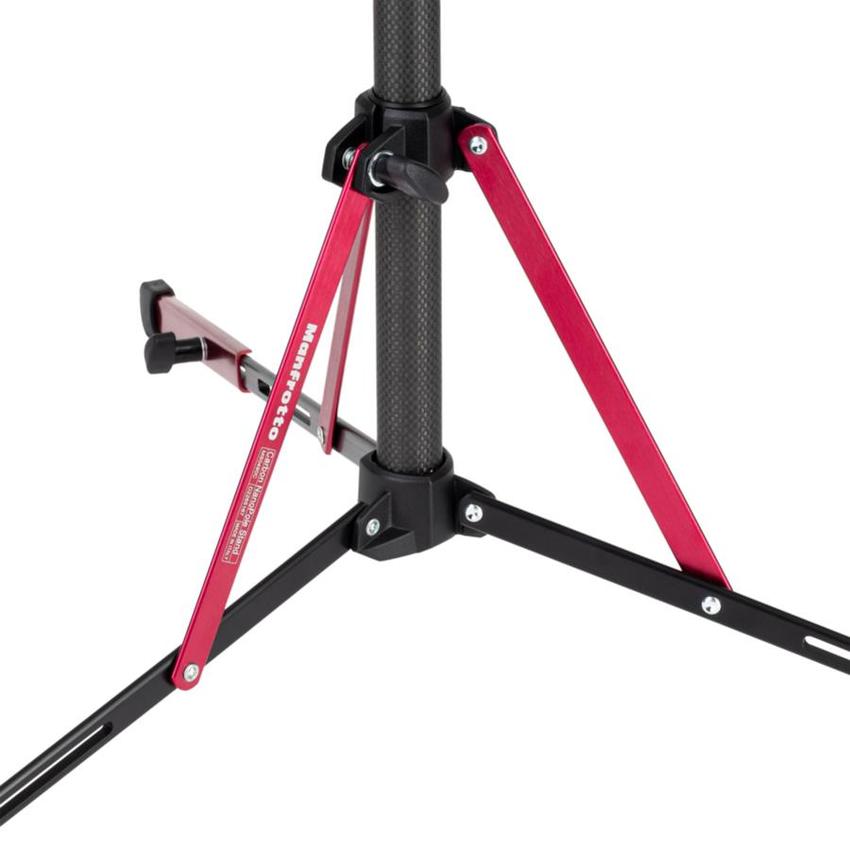 MANFROTTO CARBON  NANOPOLE STAND Ministativ aus Karbonfaser, Nivellierbein, abnehm. Galgen
