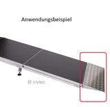 Nivtec Keil für Auffahrrampe, Aluminium-Warzenblech zum direkten Einhängen in Nivtec-Podeste, Breite: 100cm