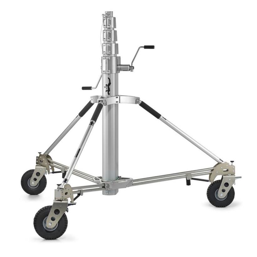 MANFROTTO LONG JOHN SILVER STAND FF WITH FOAM FILL WHEELS