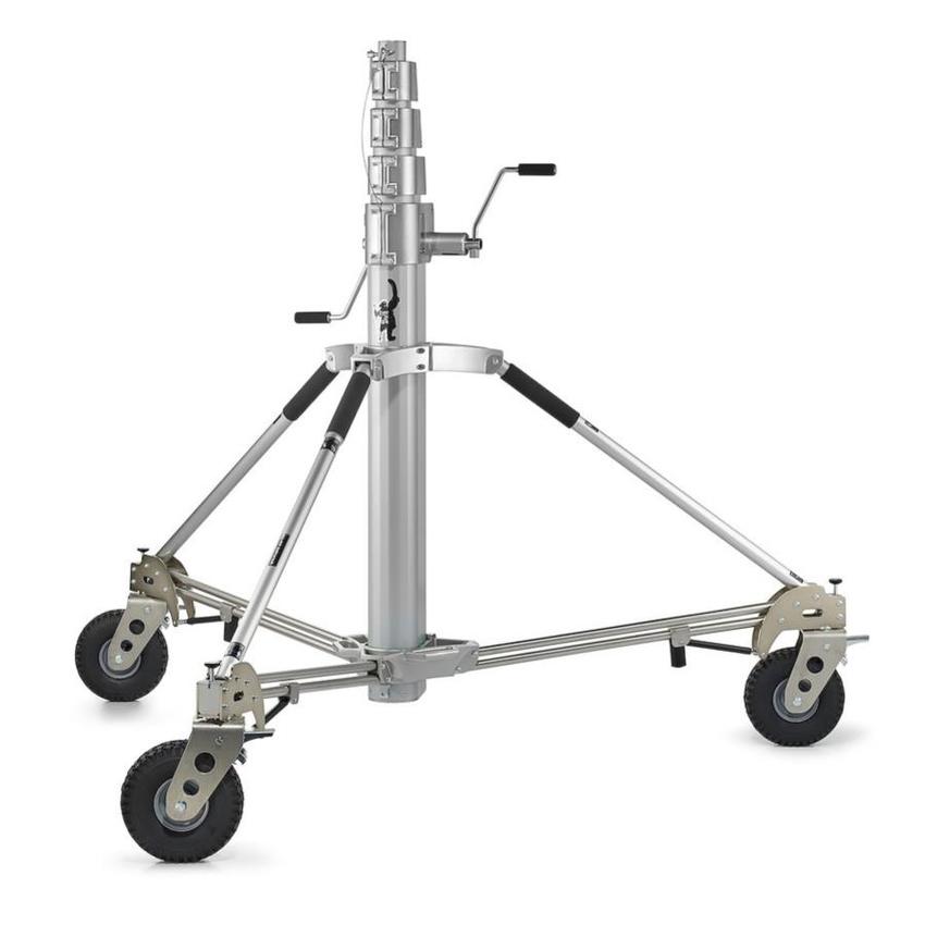 MANFROTTO LONG JOHN SILVER STAND FF WITH FOAM FILL WHEELS