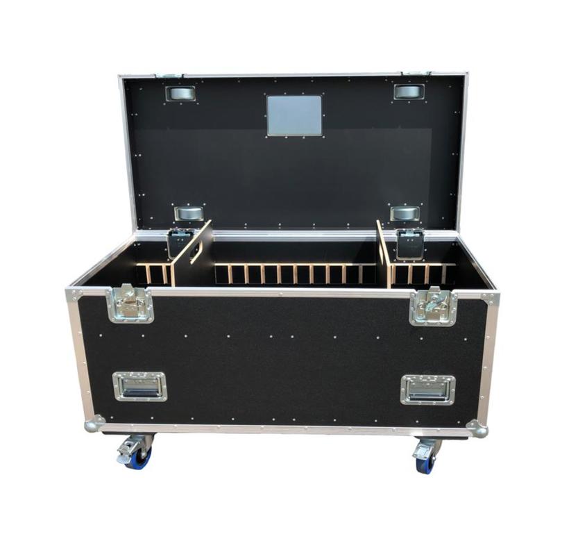 Case Packmaßcase 1200x600x600, heavy duty, schwarz 2x Trennbretter , inkl. Rollen (ca. 100mm Mehrhöhe)