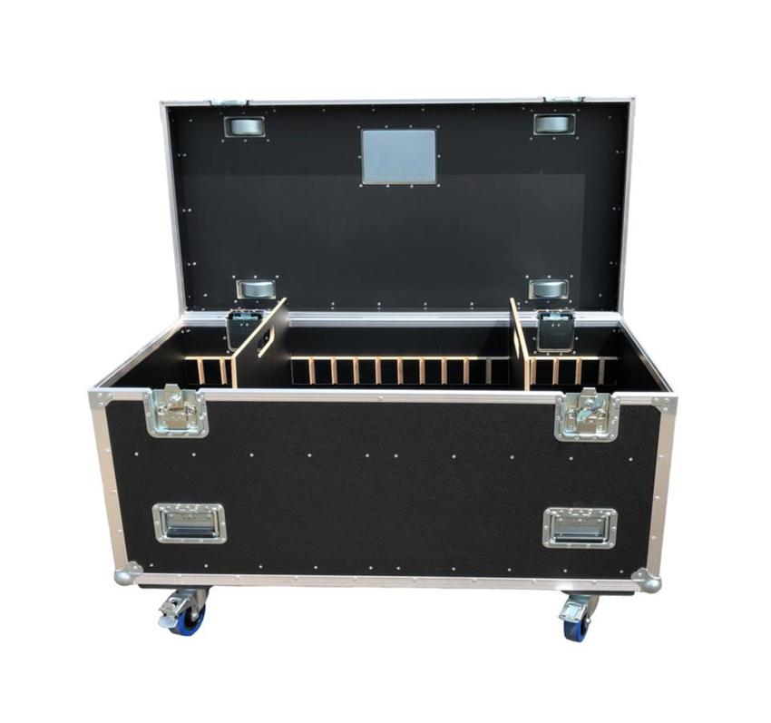 Case Packmaßcase 1200x600x600, heavy duty, schwarz 2x Trennbretter , inkl. Rollen (ca. 100mm Mehrhöhe)