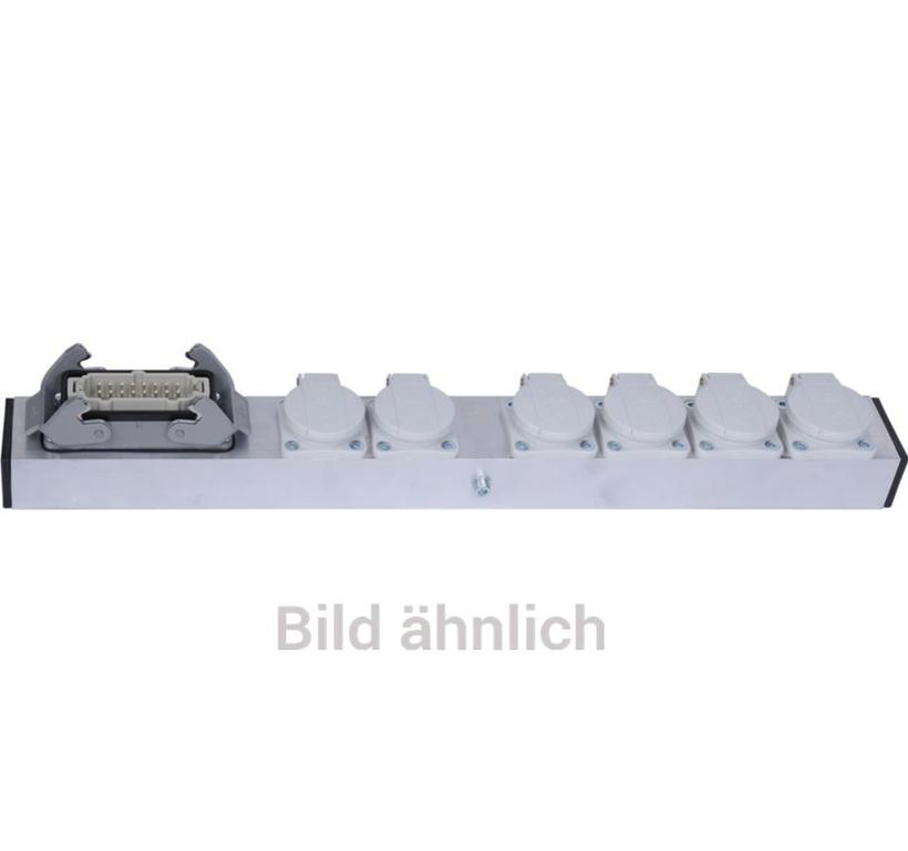 Ultralite Aluverteilerleiste STVA106CE IN:Multipin 16pol male  OUT:6xCEE 16 blau