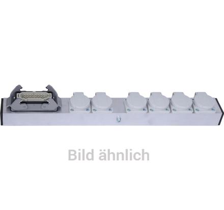 Ultralite Aluverteilerleiste STVA106CE IN:Multipin 16pol male  OUT:6xCEE 16 blau