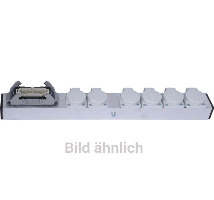 Ultralite Aluverteilerleiste STVA106CE IN:Multipin 16pol male  OUT:6xCEE 16 blau