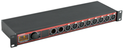 Swisson XPD-28-3R (Rack), RDM-DMX-Splitter *ohne Schuko* 2x 3pol IN - 8x 3pol OUT, 2:8 A/B-Splitter, 19" Rack
