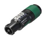 Speakon 4pol Kabelbuchse, Zugentlastung für 6-12mm Kabeldurchmesser, Schraubklemme, twist lock
