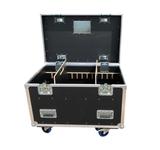 Case Packmaßcase 600x600x600, heavy duty, schwarz, 2x Trennbretter , inkl. Rollen (ca. 100mm Mehrhöhe)