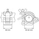 MANFROTTO MP EYE COUPLER WITH LIFTING RING, new code C4463-1 --> Klemmbereich: 42-52mm