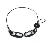 Saveking® Fangseil 03mm, 0.60m lang, 20Kg, SCHWARZ mit Dämpfungselement & beidseitige Kausche