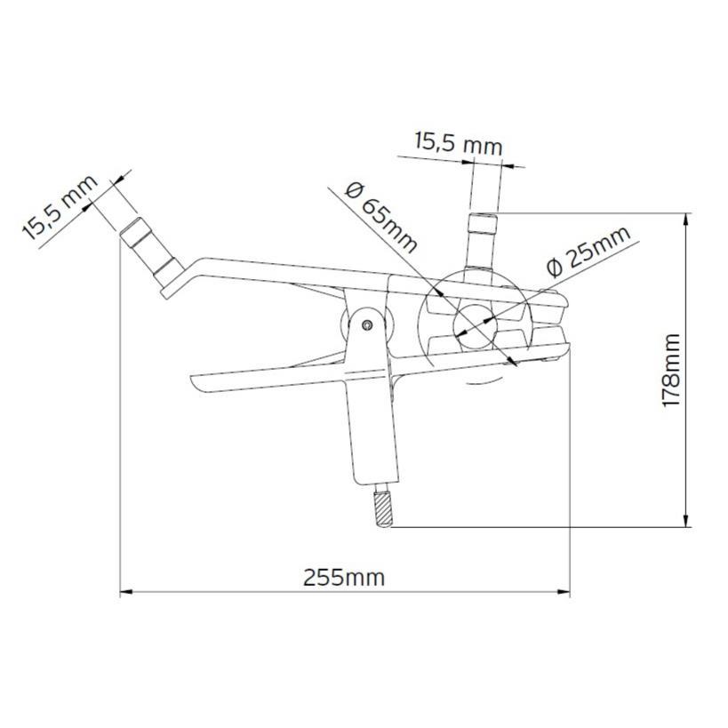 MANFROTTO SKY HOOK GAFFER GRIP Verstellbarer Gaffer Grip --> 25-65mm Klemmbereich