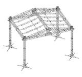 Litec Double Pitch Roof System, Size 08x06m, max. possible height 5.85m