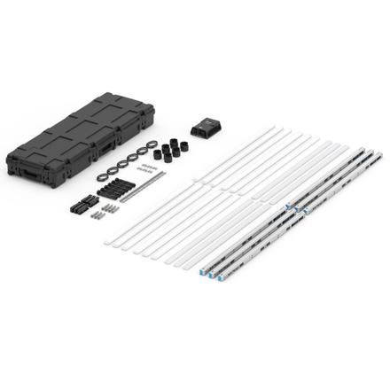 ARRI Omnibar Production Kit blue/silver - LED bar Syst.32 px zones, Flat & Round Diff, Intensifier, Power Cable, IP65