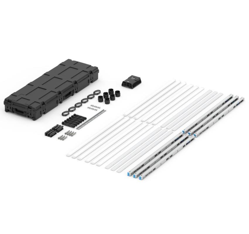 ARRI Omnibar Production Kit blue/silver - LED bar Syst.32 px zones, Flat & Round Diff, Intensifier, Power Cable, IP65