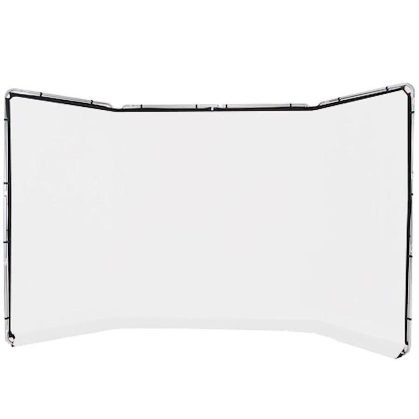 Manfrotto Panorama Hintergrund 4m (Weiss) 4m x 2.3m (Kit mit Stoff und Rahmen)