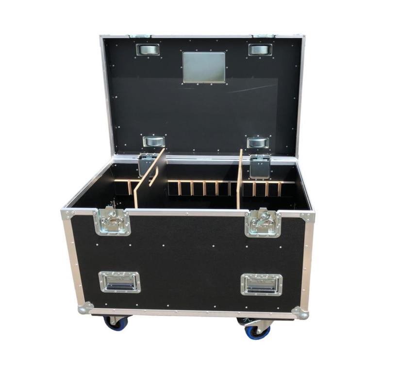 Case Packmaßcase 900x600x600, heavy duty, schwarz 2x Trennbretter , inkl. Rollen (ca. 100mm Mehrhöhe)