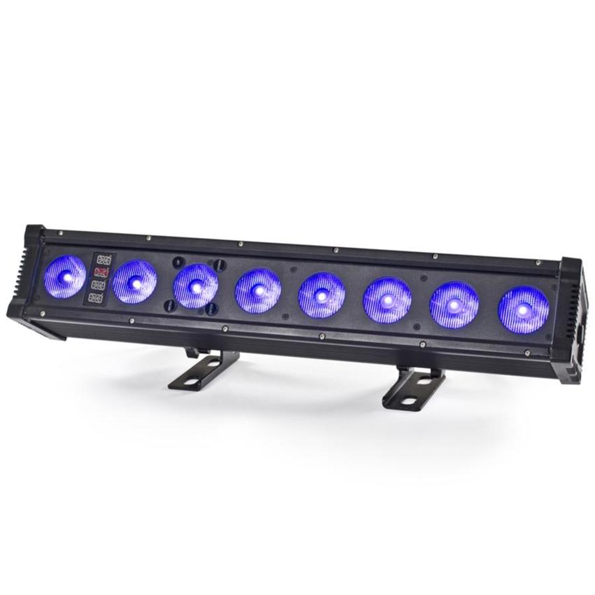 EXPOLITE TourBAR 32 PIX, RGBW Outdoor Rampe, 8x 15W DMX, schwarz, 10x40°, IP65, *mit Einzel-Pixelansteuerung*