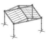 Litec Double Pitch Roof System, Size 10x08m, Heavy Duty max. possible height 5.85m