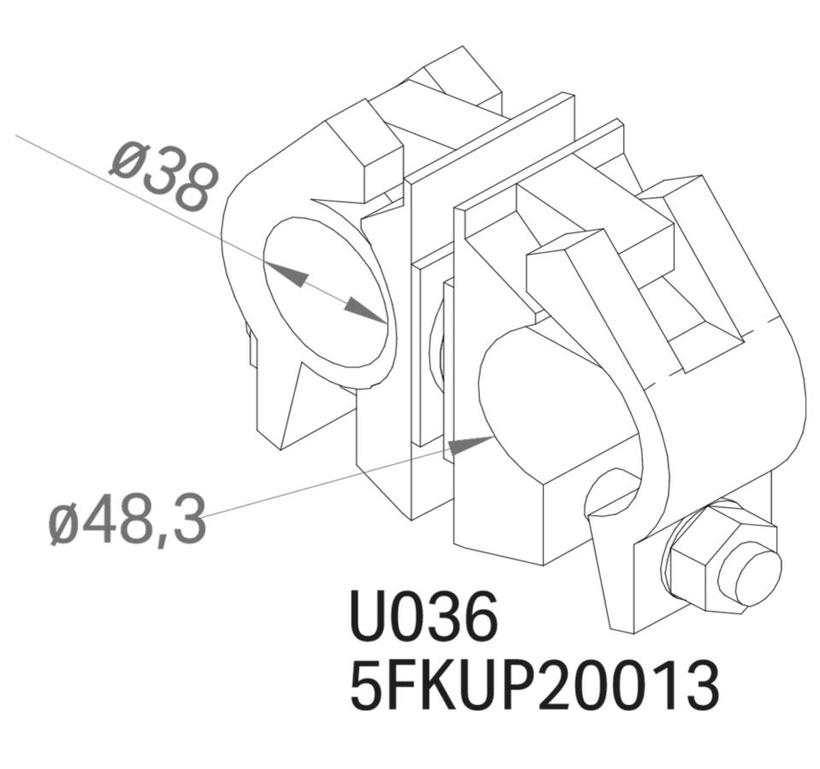 Nivtec / Plettac Reduzierdrehkupplung D48.3/38, SW19 