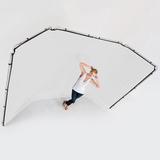 Manfrotto Panorama Hintergrund 4m (Weiss) 4m x 2.3m (Kit mit Stoff und Rahmen)