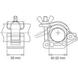 MANFROTTO MP EYE COUPLER WITH 28MM SPIGOT, new code C4461-1 --> Klemmbereich: 42-52mm