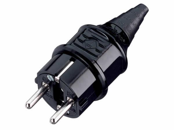 Schukostecker Mennekes 10754 Polyamid IP 44, Farbe schwarz