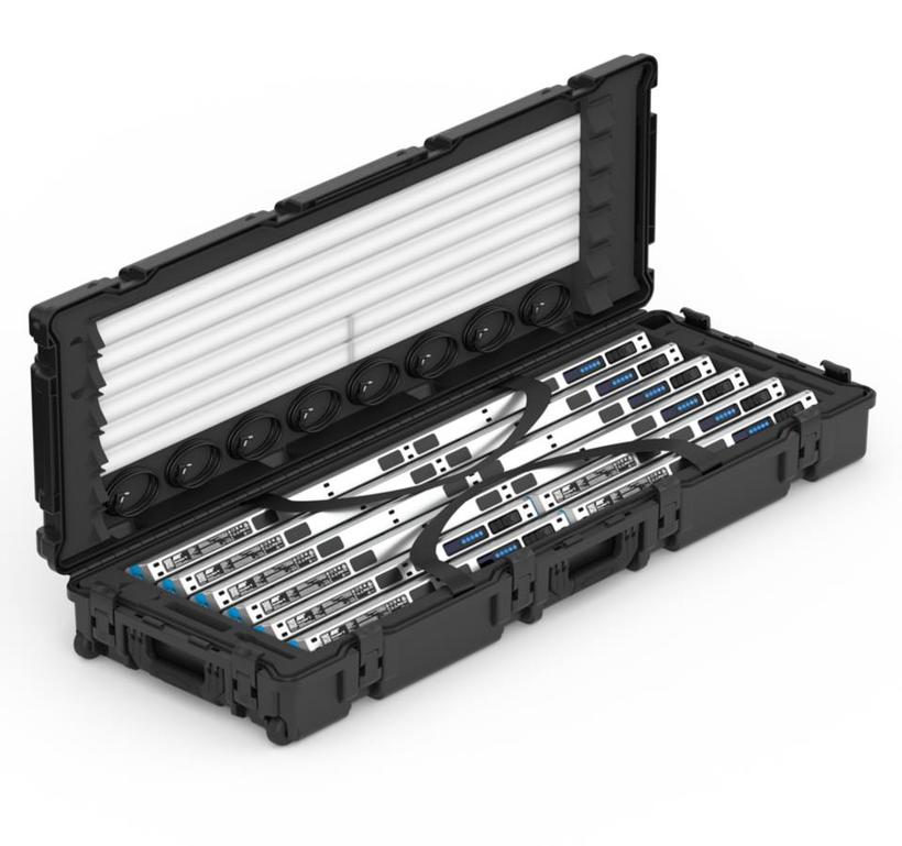 ARRI Omnibar Combo Kit blue/silver - LED bar Syst. 16/32 px. zones, Flat & Round Diff, Intensifier, Power Cable, IP65