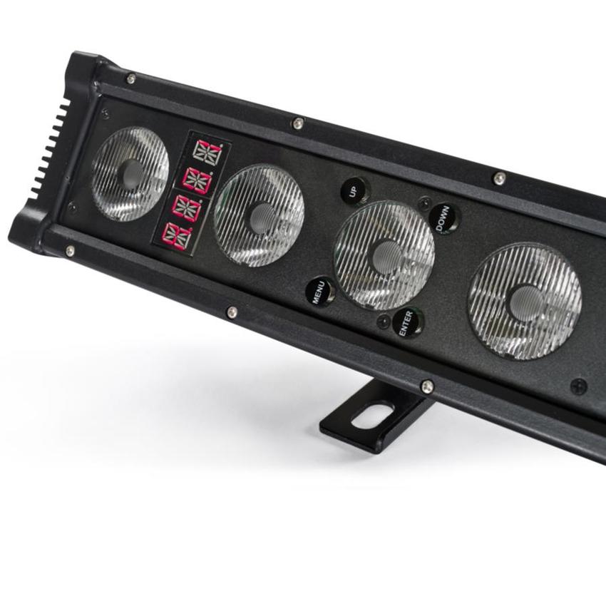 EXPOLITE TourBAR 32 PIX, RGBW Outdoor Rampe, 8x 15W DMX, schwarz, 10x40°, IP65, *mit Einzel-Pixelansteuerung*