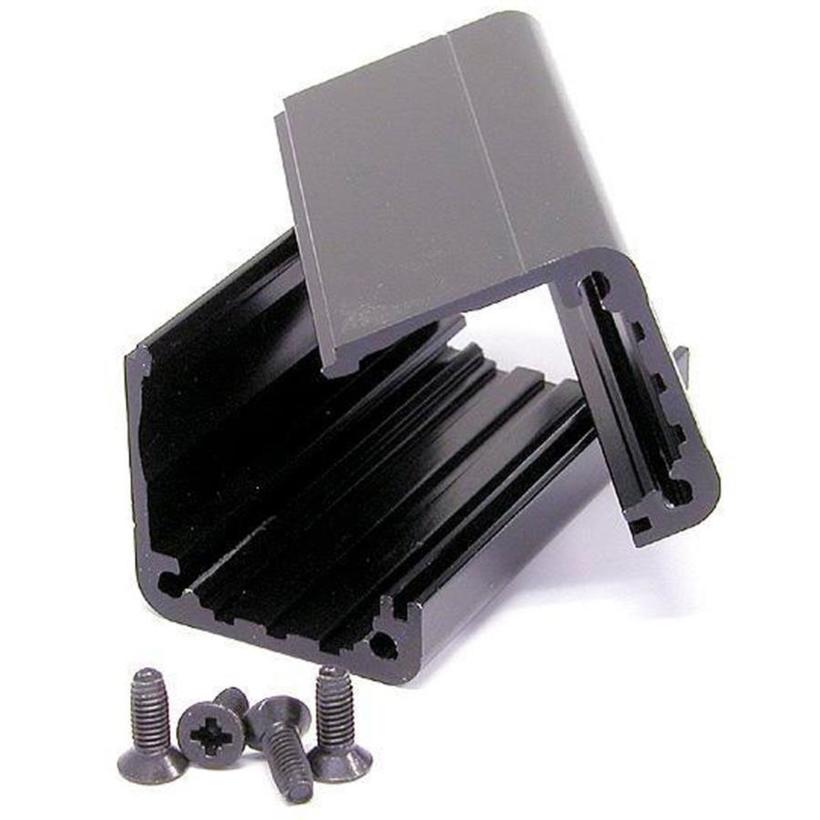 Neutrik Strangpressprofil-Kit inklusive Schrauben, schwarz beschichtet, Kombination mit allen D-Form Gehäusen möglich