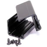 Neutrik Strangpressprofil-Kit inklusive Schrauben, schwarz beschichtet, Kombination mit allen D-Form Gehäusen möglich