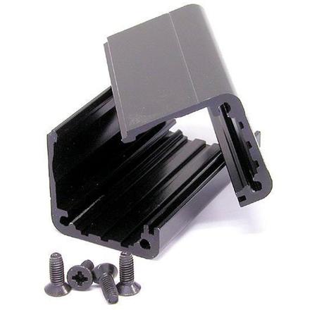 Neutrik Strangpressprofil-Kit inklusive Schrauben, schwarz beschichtet, Kombination mit allen D-Form Gehäusen möglich