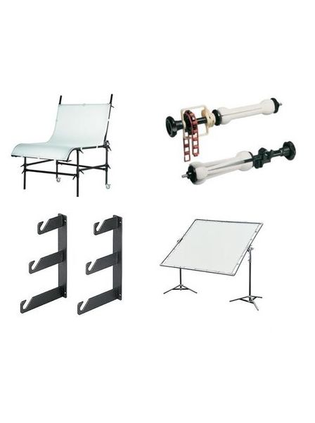 Flags / Scrims / Frames / Hintergründe / Stillleben / Fotoschirme / Diffusoren / Reflektoren / Softboxen