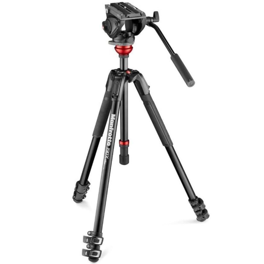 MANFROTTO 190X Video Alu Stativ mit 500 Fluid Videokopf 