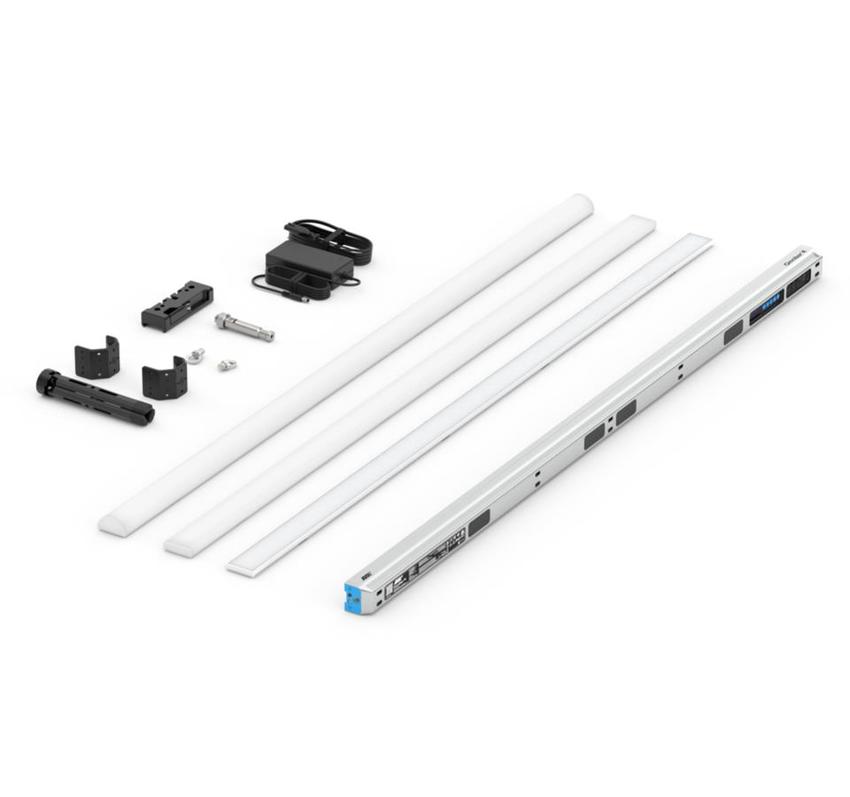 ARRI Omnibar 4 Single Set blue/silver - LED bar Syst. 32 px. zones, Flat & Round Diff, Intensifier, Battery Charger, IP65