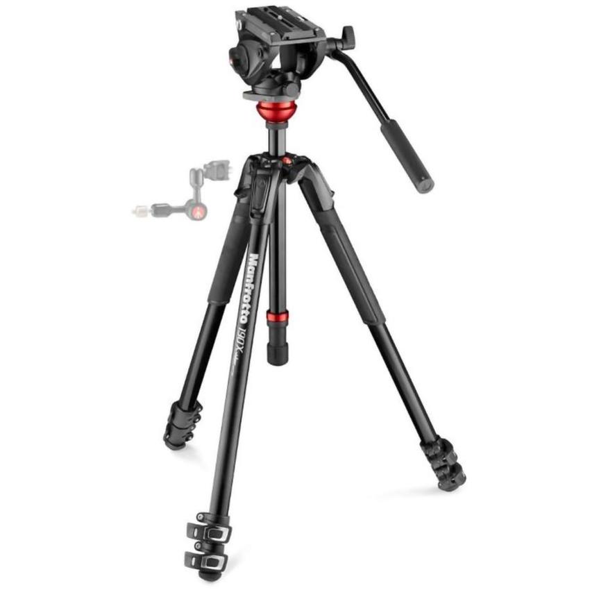 MANFROTTO 190X Video Alu Stativ mit 500 Fluid Videokopf 
