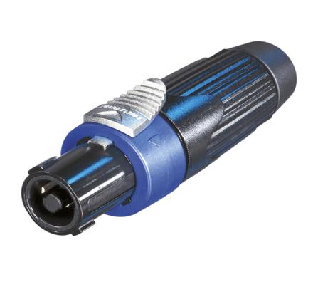 Speakon 4pol Kabelbu., schwarz-verchromtes Metall-Gehäuse, NACHFOLGER:: NLT4FXX-BAG