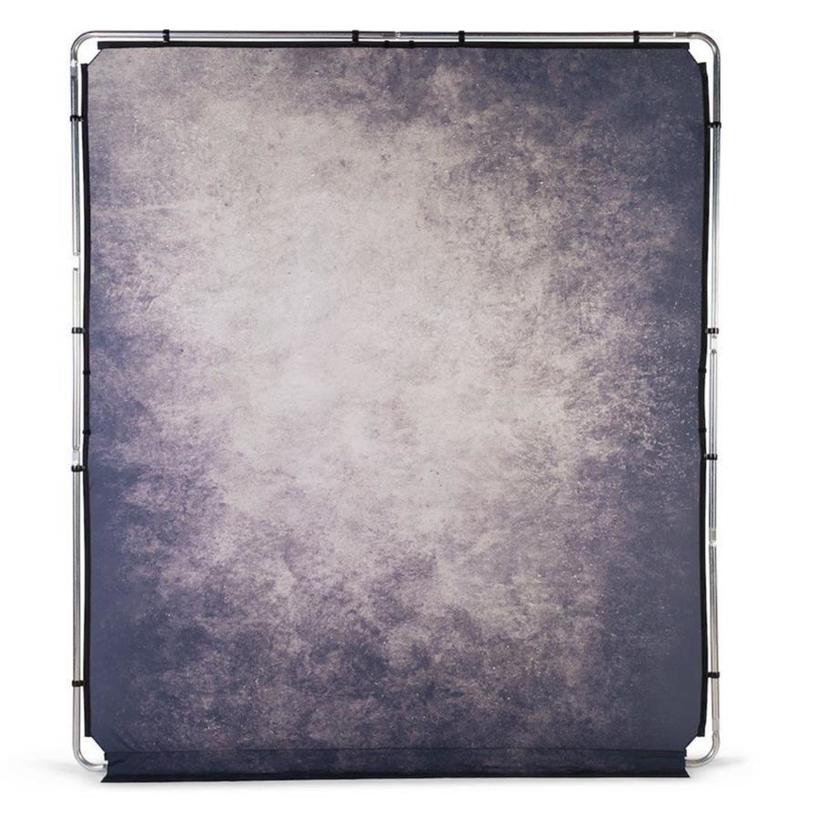 Manfrotto EzyFrame Vintage Smoke, 2 x 2,3m Hintergrund im Vintage-Stil, Farbe: Rauchgrau, inkl. Rahmen und Tasche