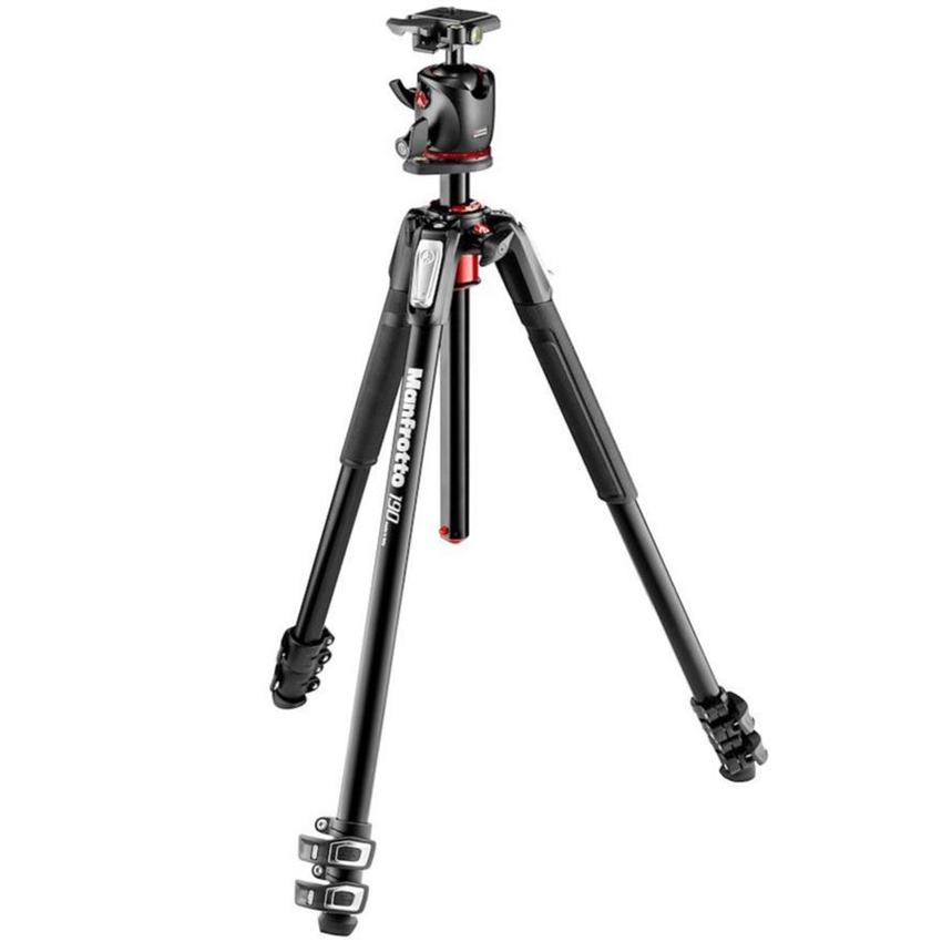 MANFROTTO 190 Aluminium-Stativ mit 3 Segmenten und XPRO Kugelkopf