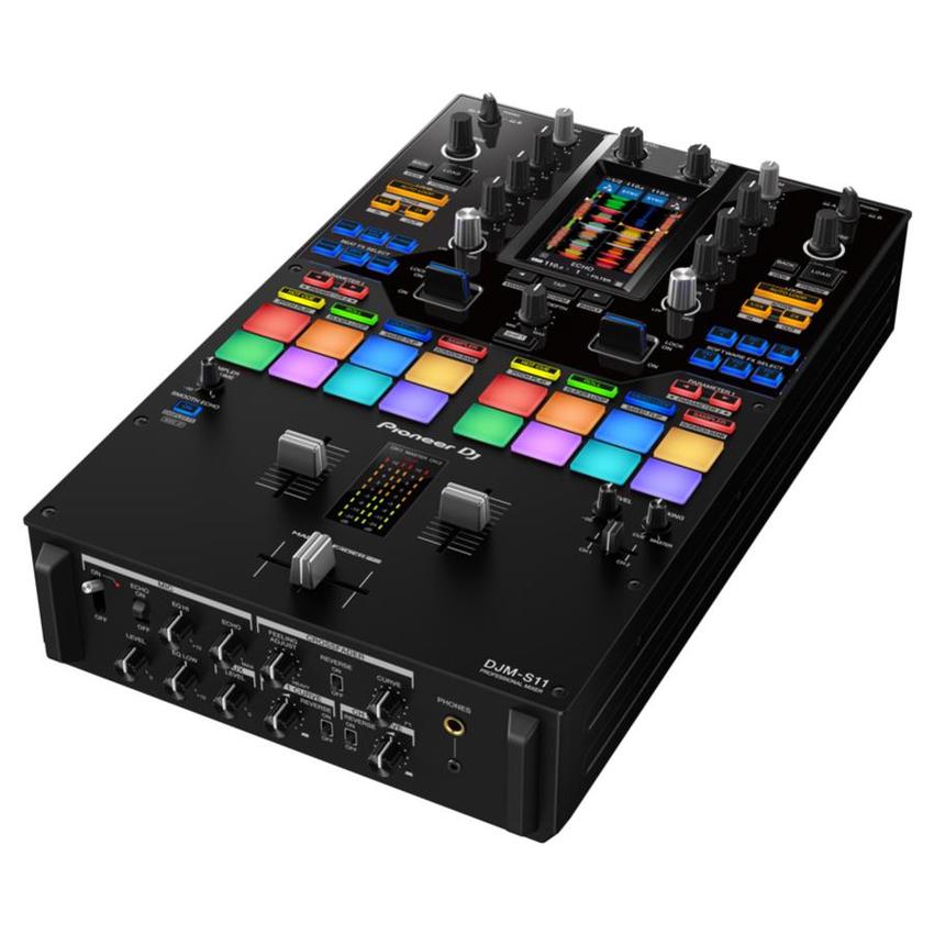 Pioneer DJM-S11, 2-Kanal-DJ-Scratching-Mixer mit Touchscreen für Serato DJ Pro/rekordbox